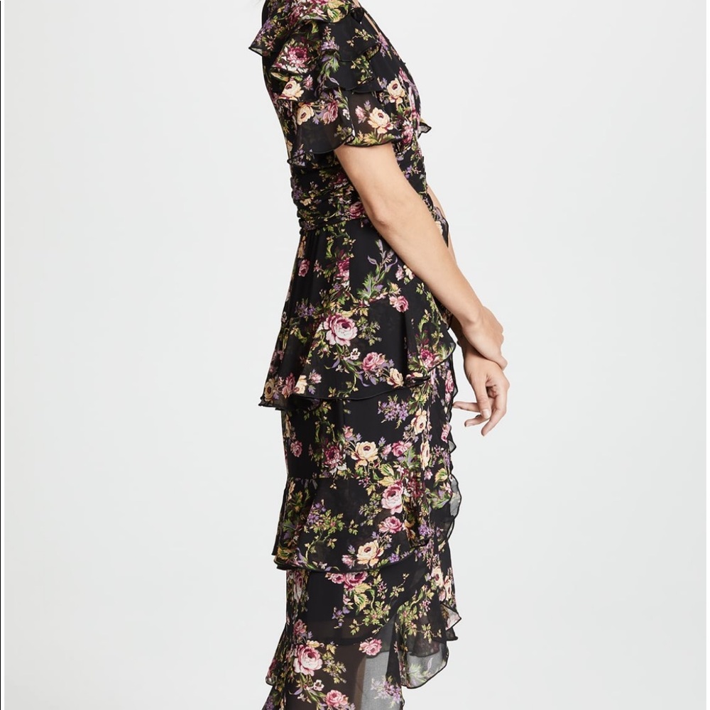 Wayf Black Floral Ruffle Dress - Picture 4 of 9